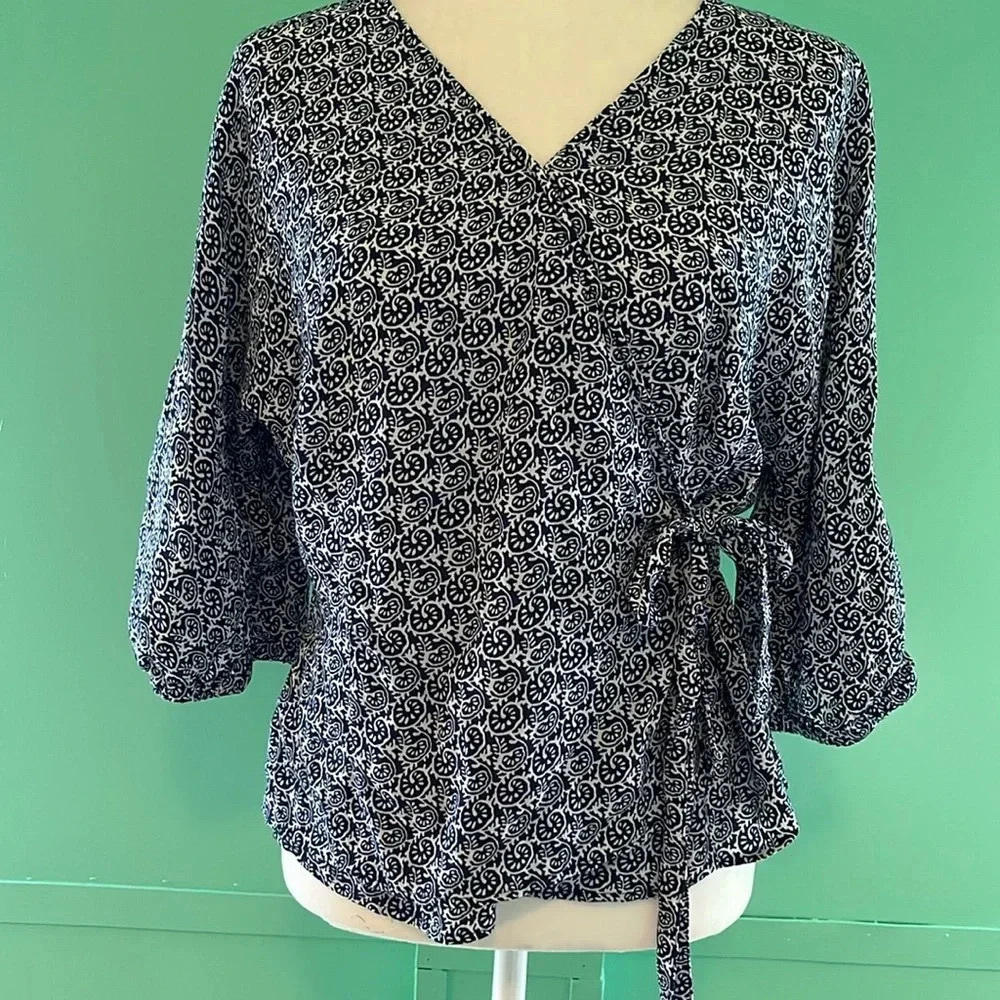 Talbots wrap top